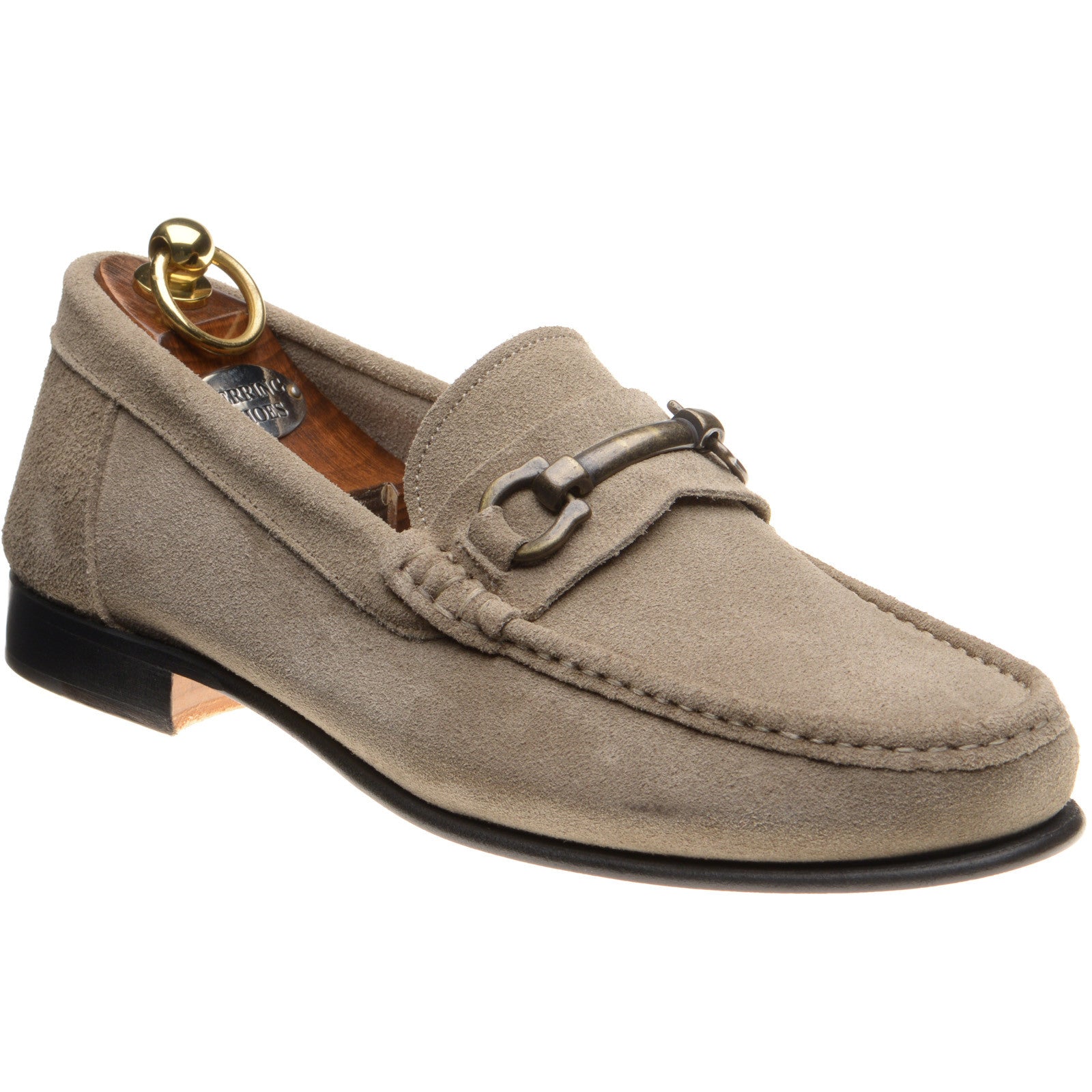 Product image for Herring Taormina mens hybrid-soled loafers in taupe suede