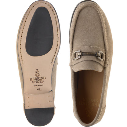 Product image for Herring Taormina mens hybrid-soled loafers in taupe suede