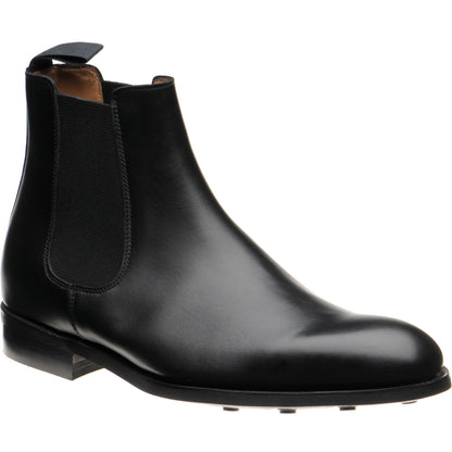 Product image for Herring Taverner Rubber mens rubber-soled Chelsea boots in black calf