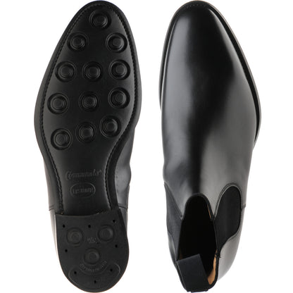 Product image for Herring Taverner Rubber mens rubber-soled Chelsea boots in black calf