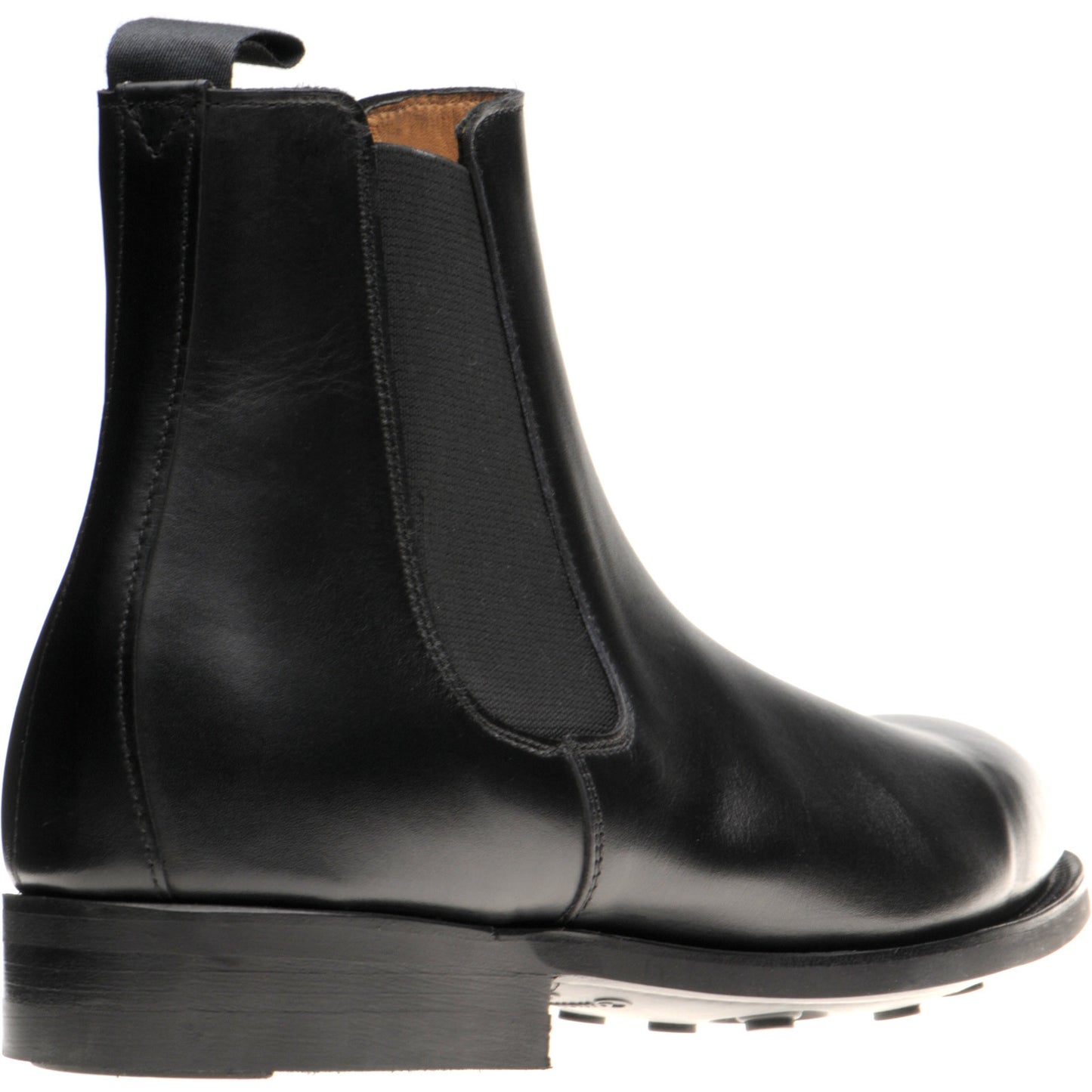 Product image for Herring Taverner Rubber mens rubber-soled Chelsea boots in black calf