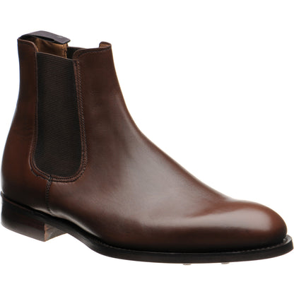 Product image for Herring Taverner Rubber mens rubber-soled Chelsea boots in brown calf