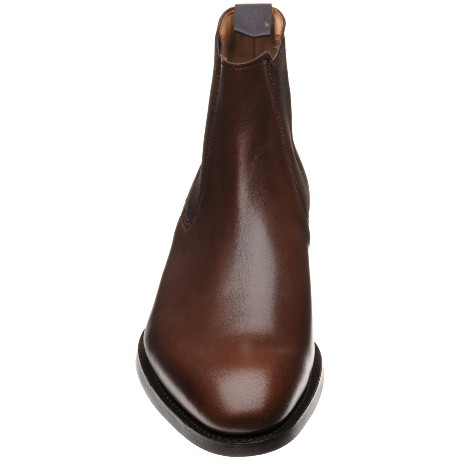 Product image for Herring Taverner Rubber mens rubber-soled Chelsea boots in brown calf