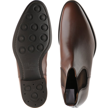 Product image for Herring Taverner Rubber mens rubber-soled Chelsea boots in brown calf