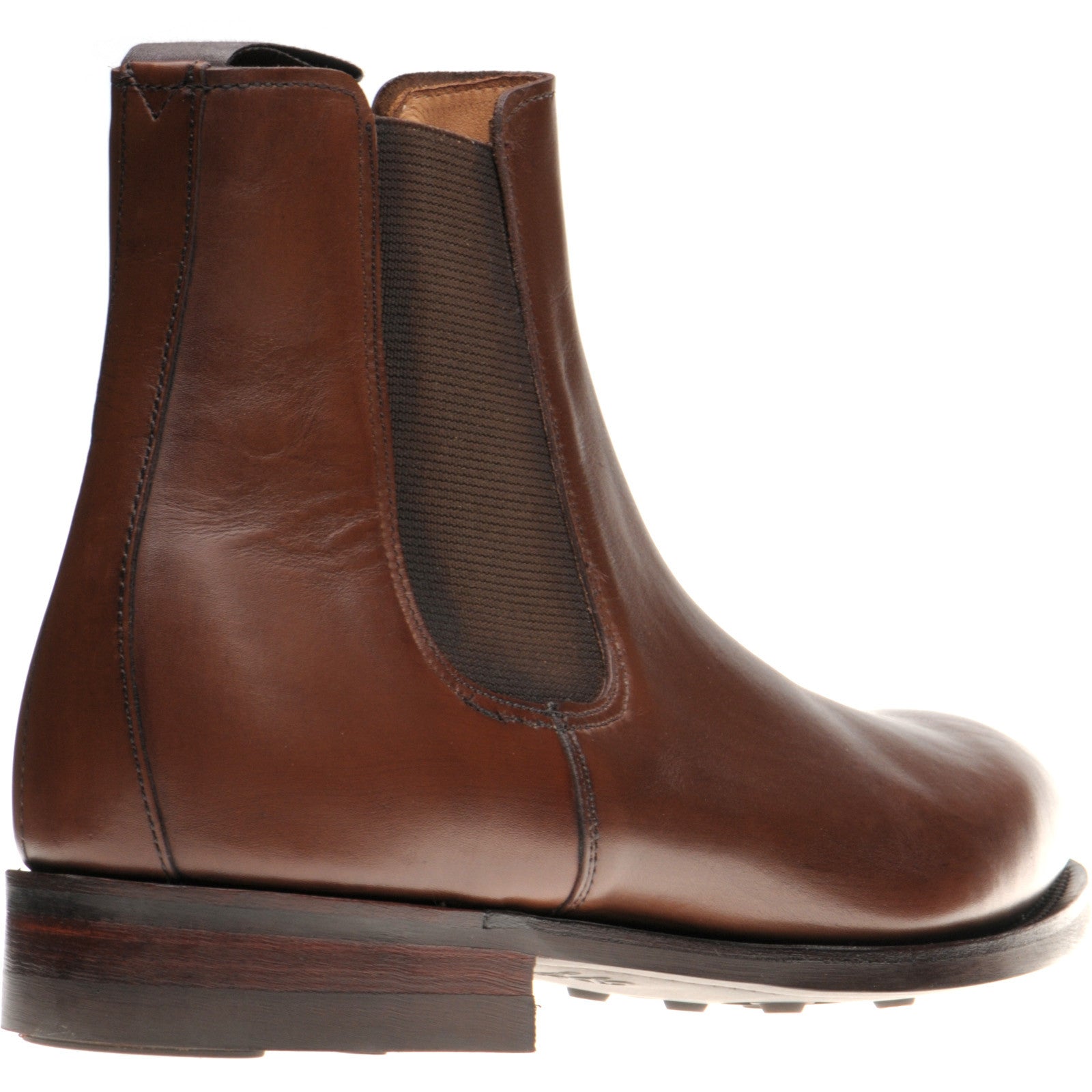 Product image for Herring Taverner Rubber mens rubber-soled Chelsea boots in brown calf