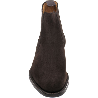 Product image for Herring Taverner Rubber mens rubber-soled Chelsea boots in brown suede