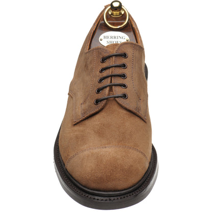 Product image for Herring Taw mens rubber-soled Derby shoes in brown waxy suede