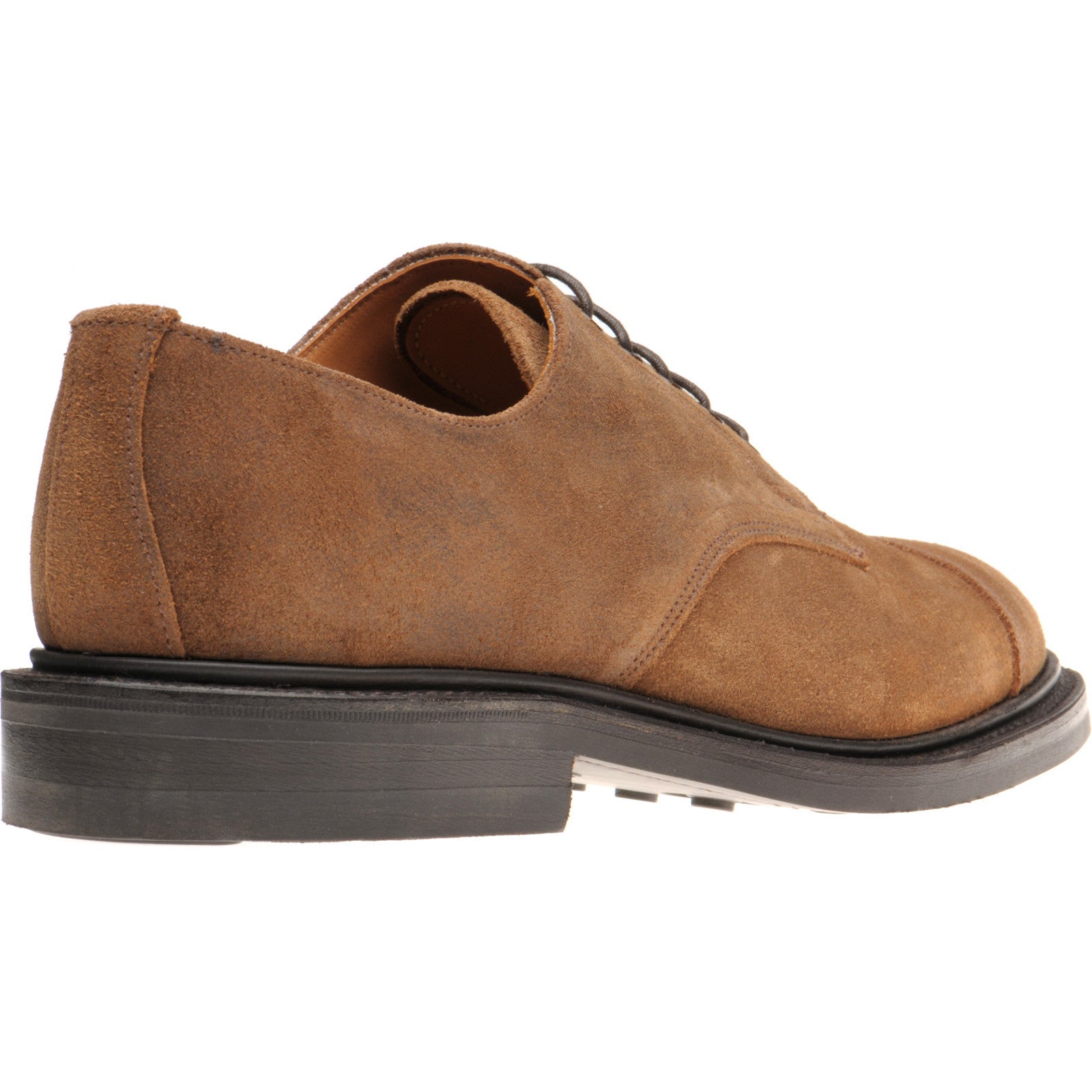 Product image for Herring Taw mens rubber-soled Derby shoes in brown waxy suede