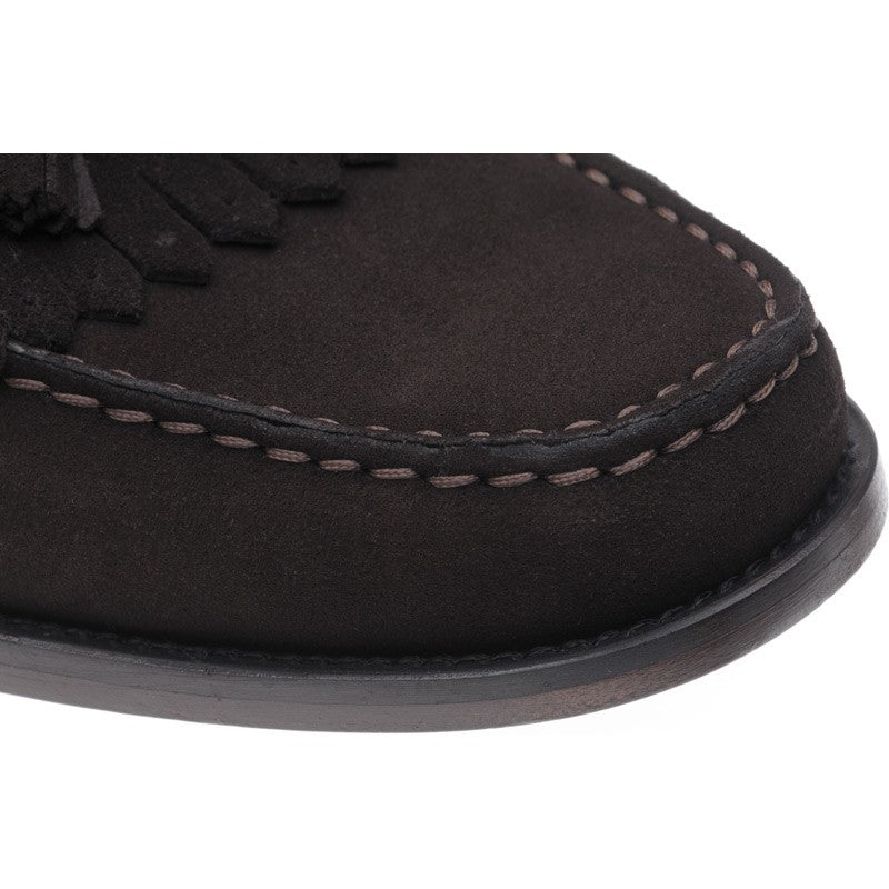 Product image for Herring Terni II mens hybrid-soled tasselled loafers in brown suede