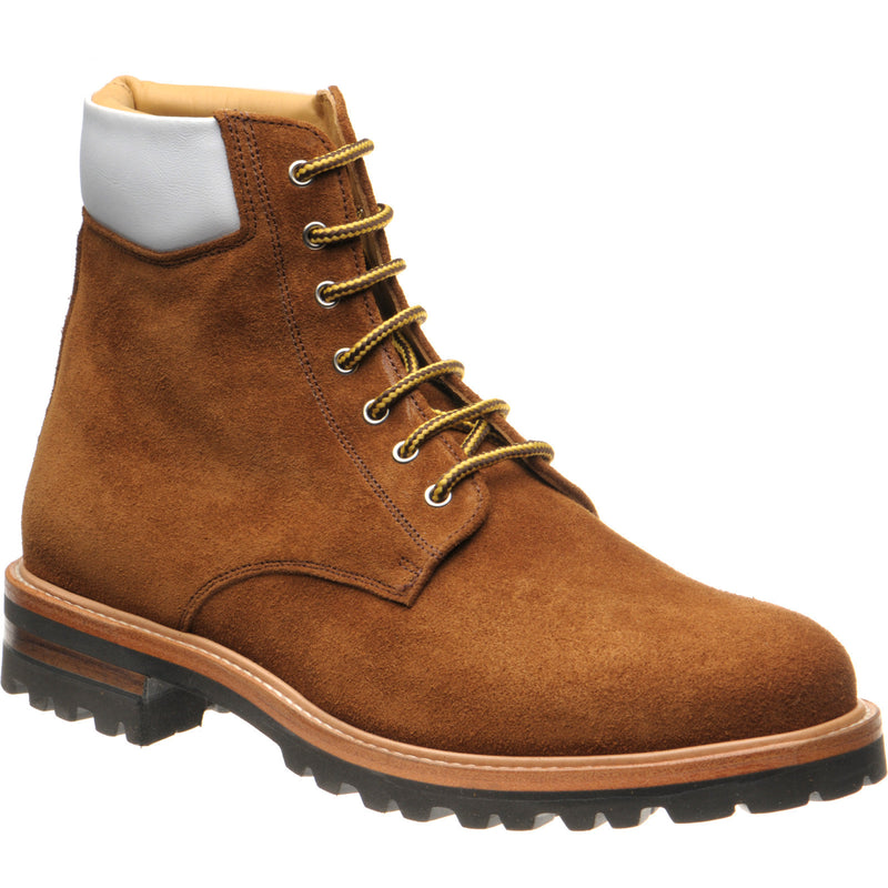 Tan and tweed boots and shoes