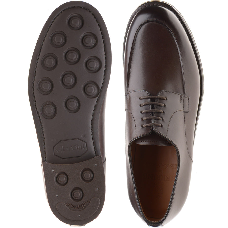 Product image for Herring Tours mens rubber-soled Derby shoes in dark brown calf (second)
