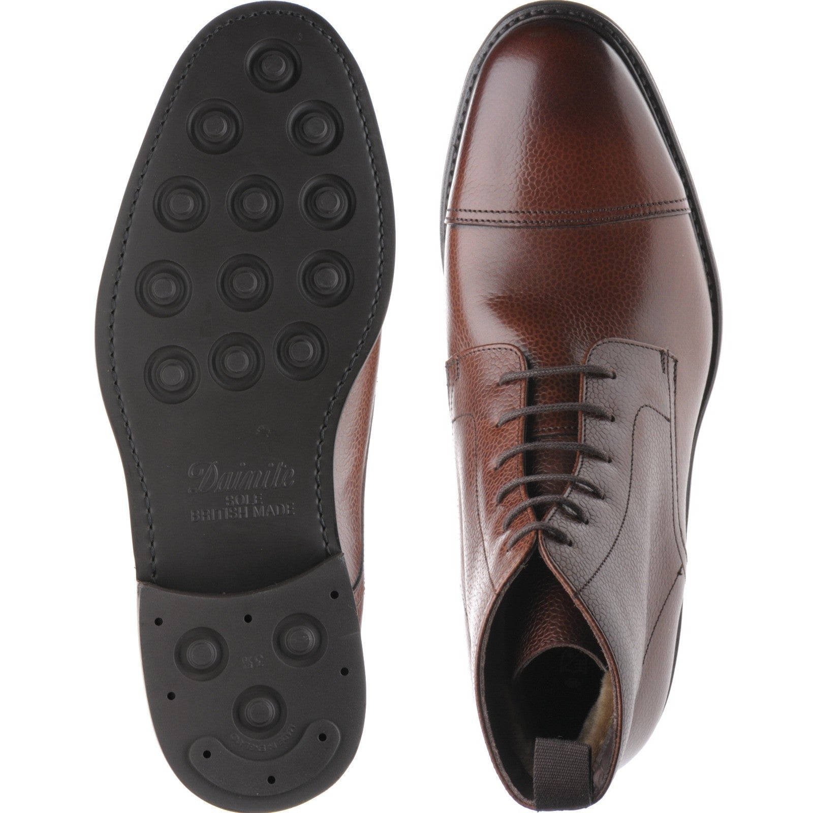 Product image for Herring Tregony (Warm Lined) mens rubber-soled boots in brown grain