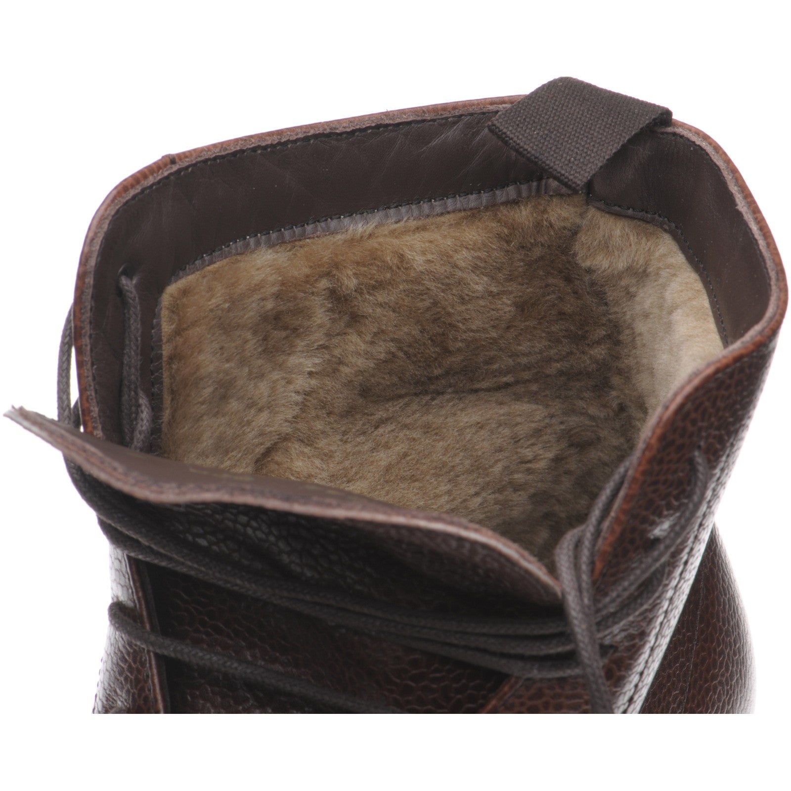 Product image for Herring Tregony (Warm Lined) mens rubber-soled boots in brown grain