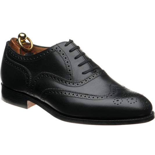 Product image for Herring Trent mens brogues in black calf