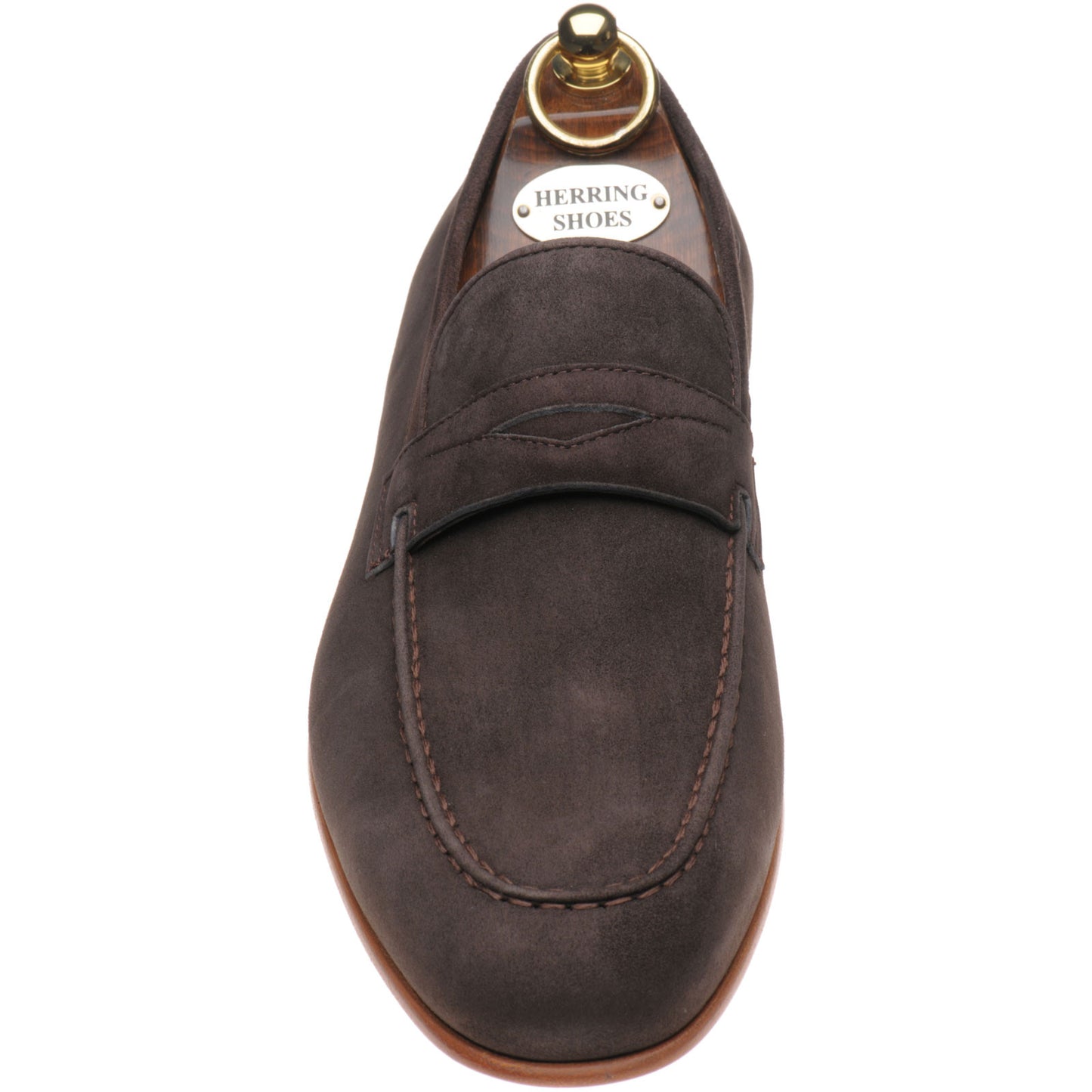Product image for Herring Trovatore mens loafers in brown suede