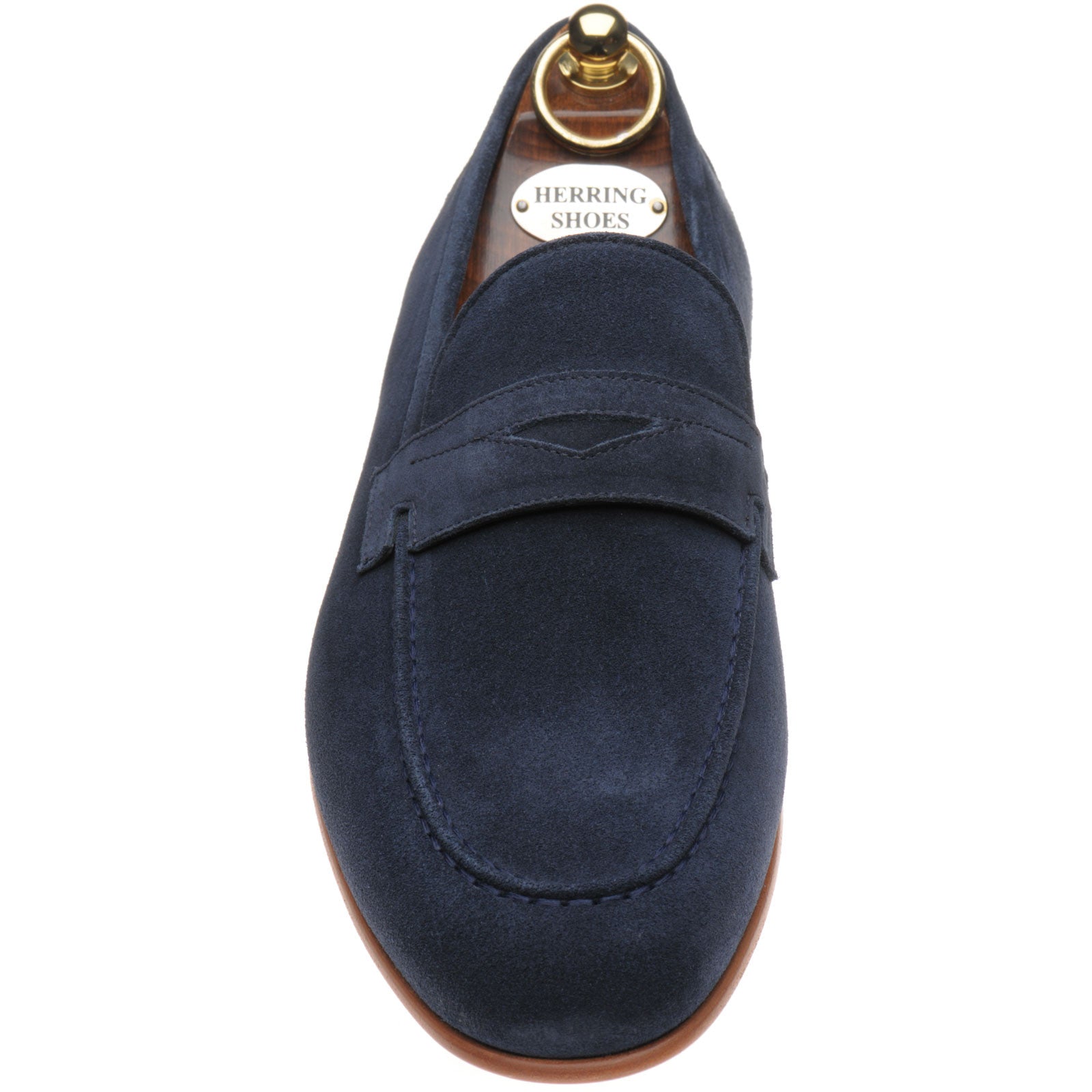 Product image for Herring Trovatore mens loafers in navy suede