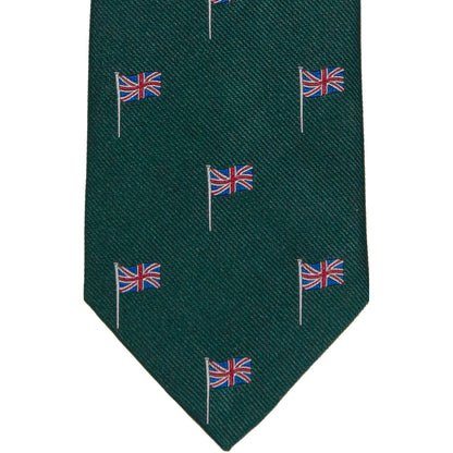 Product image for Herring Union Jack Tie in green