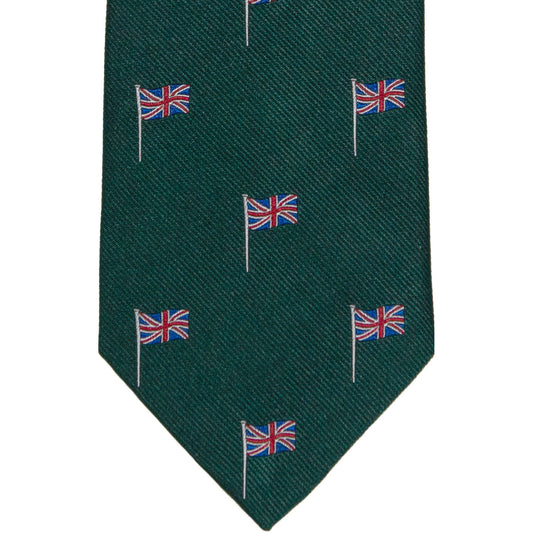 Product image for Herring Union Jack Tie in green