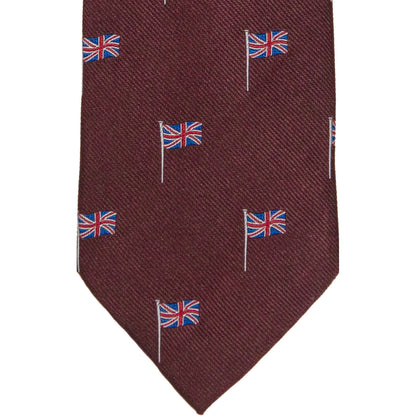 Product image for Herring Union Jack Tie in wine