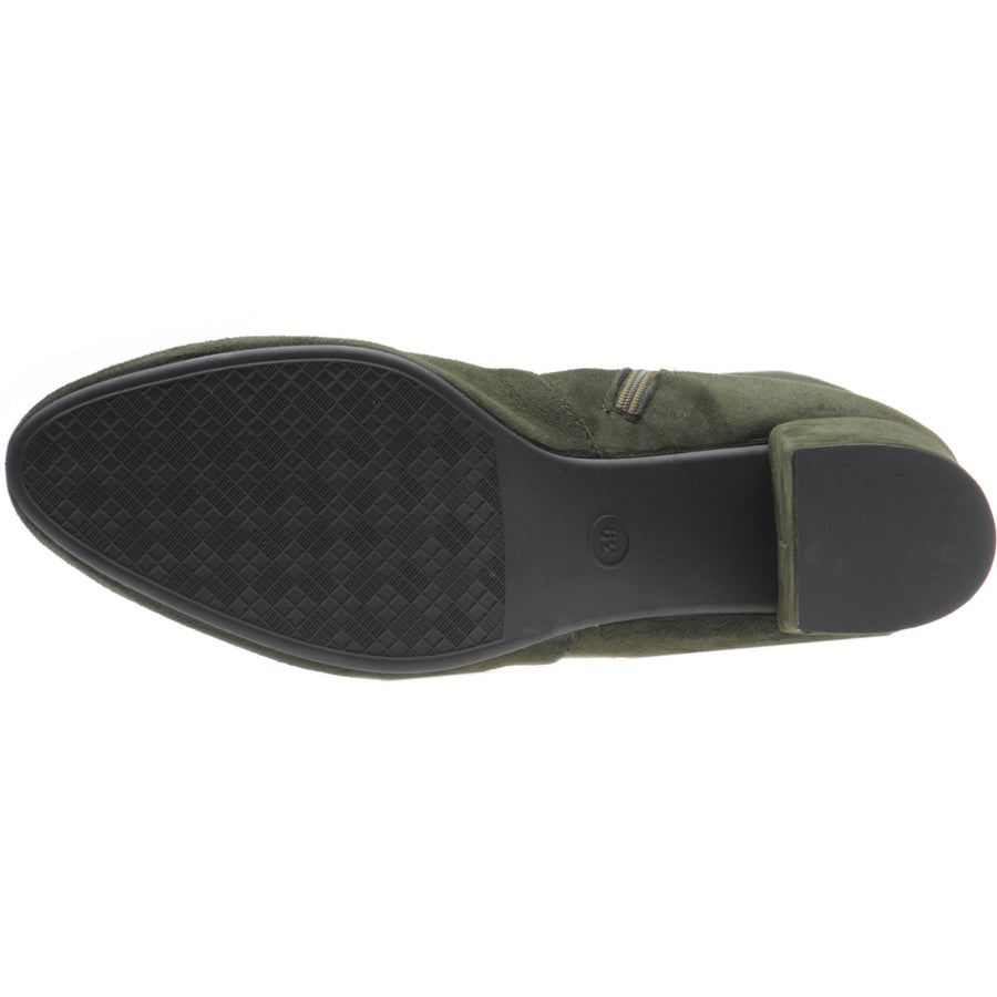 Product image for Herring Varese ladies rubber-soled boots in green suede