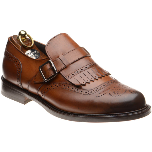 Product image for Herring Vecchio mens hybrid-soled monk shoes in tan calf (second)