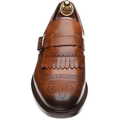 Product image for Herring Vecchio mens hybrid-soled monk shoes in tan calf (second)