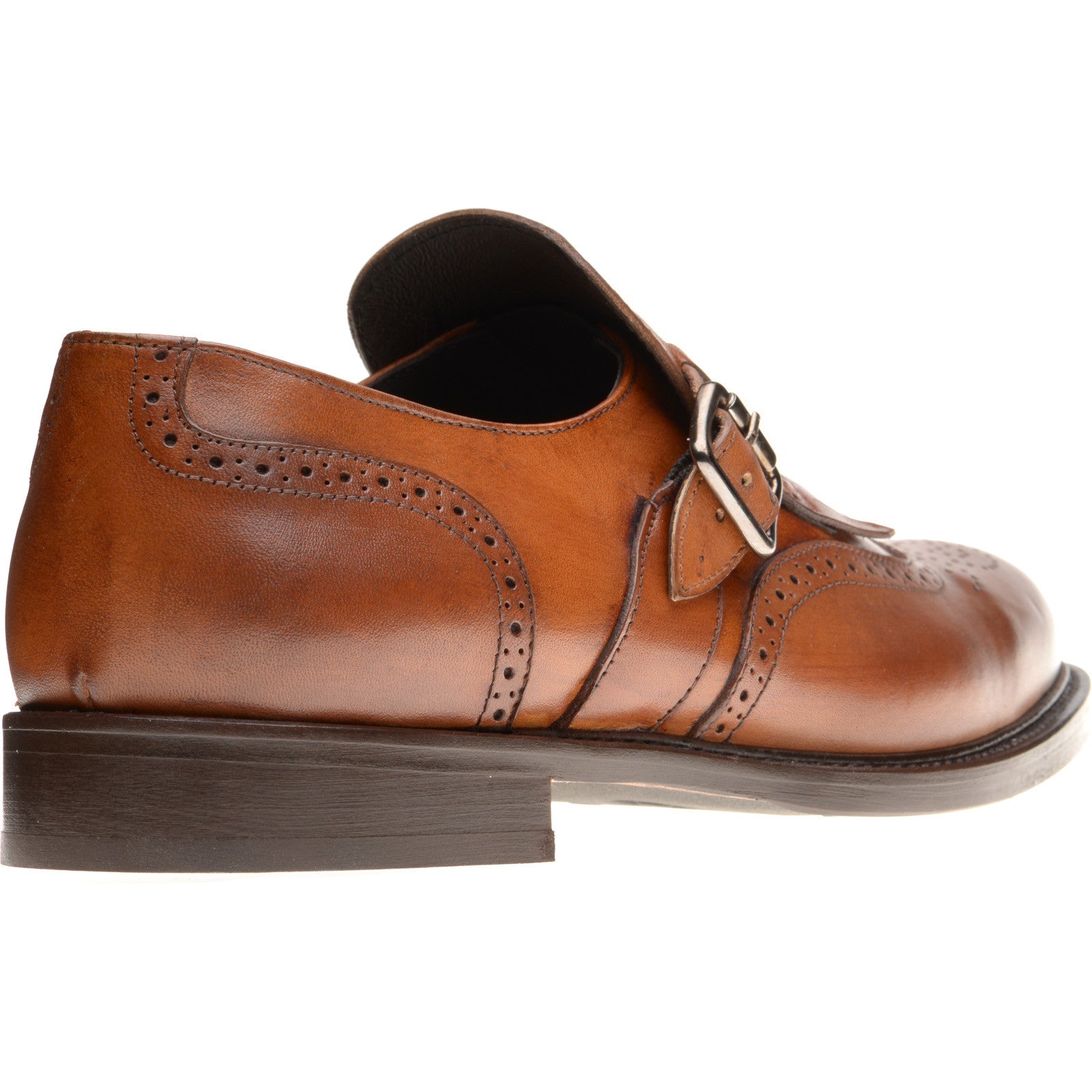 Product image for Herring Vecchio mens hybrid-soled monk shoes in tan calf (second)