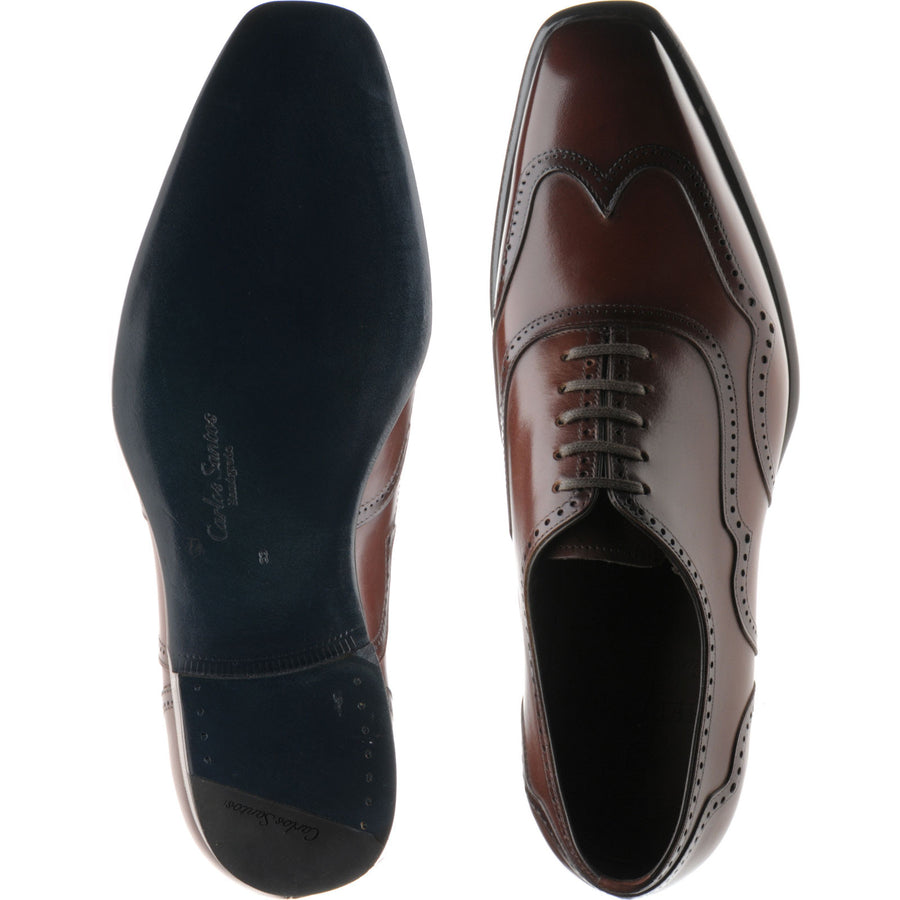 Product image for Herring Villiers mens brogues in brown calf (second)