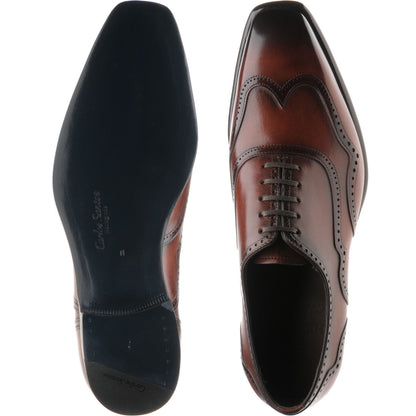 Product image for Herring Villiers mens brogues in rosewood calf