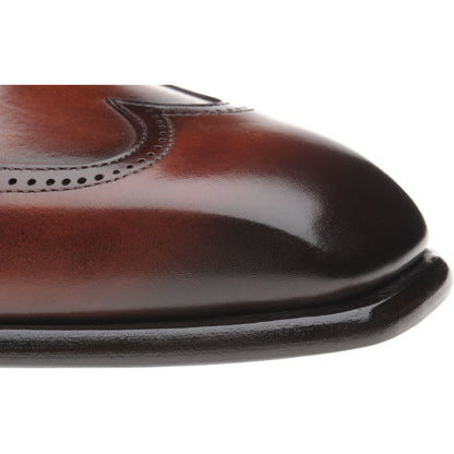 Product image for Herring Villiers mens brogues in rosewood calf