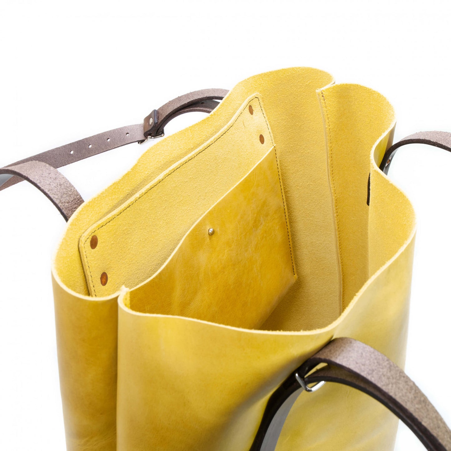 Product image for Herring Vixen Tote Bag in yellow waxy calf
