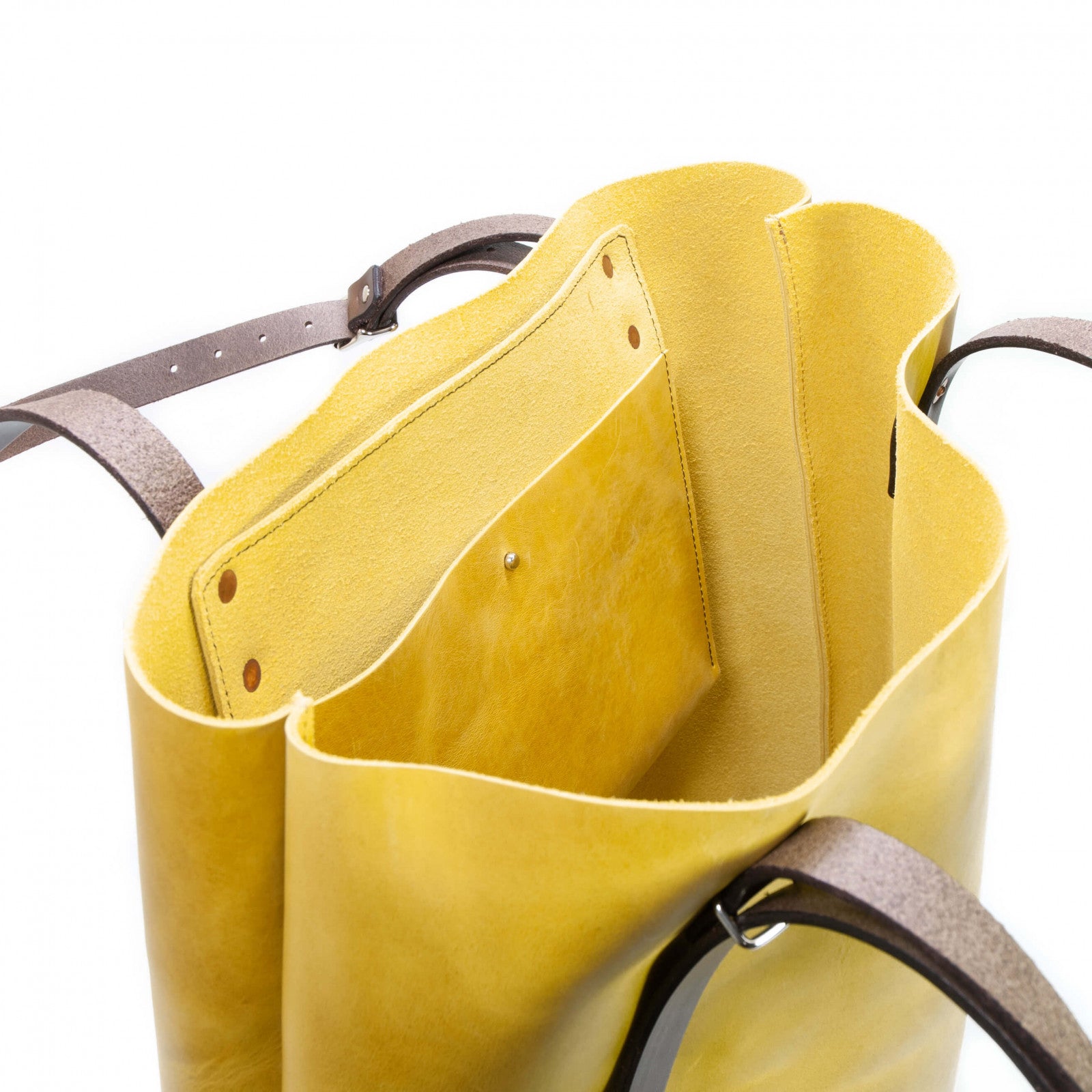 Product image for Herring Vixen Tote Bag in yellow waxy calf