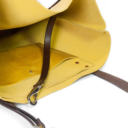 Product image for Herring Vixen Tote Bag in yellow waxy calf