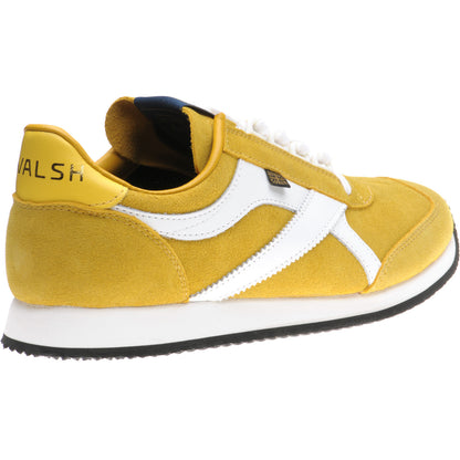 Product image for Herring Voyager Trainer mens rubber-soled trainers in mustard suede and white calf