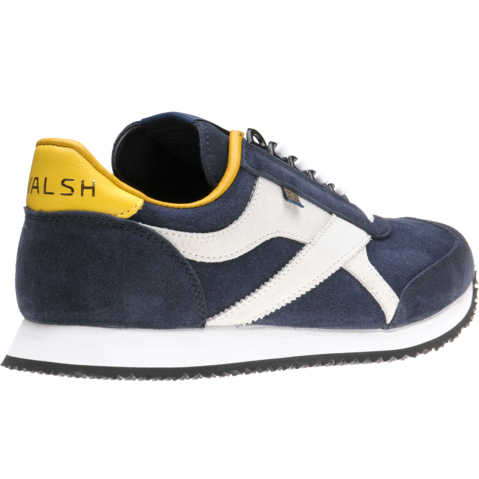 Product image for Herring Voyager Trainer mens rubber-soled trainers in navy suede and stone suede
