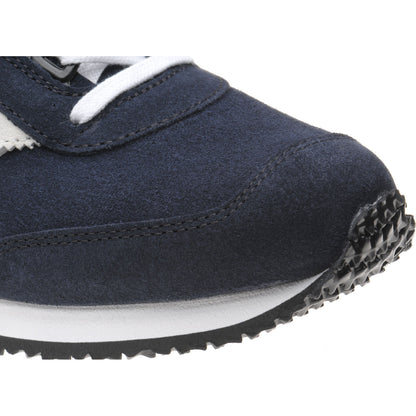 Product image for Herring Voyager Trainer mens rubber-soled trainers in navy suede and stone suede