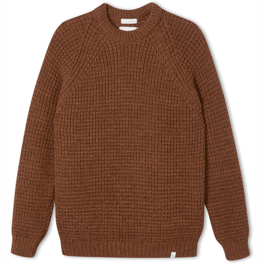 Product image for Herring Waffle Jumper by Peregrine in cinnamon