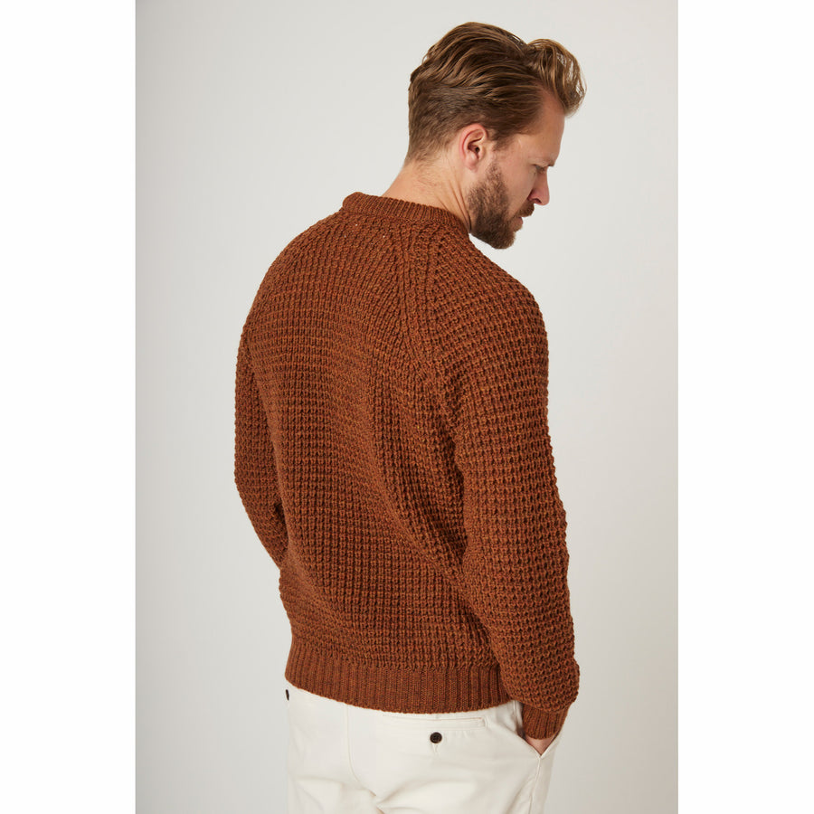 Product image for Herring Waffle Jumper by Peregrine in cinnamon