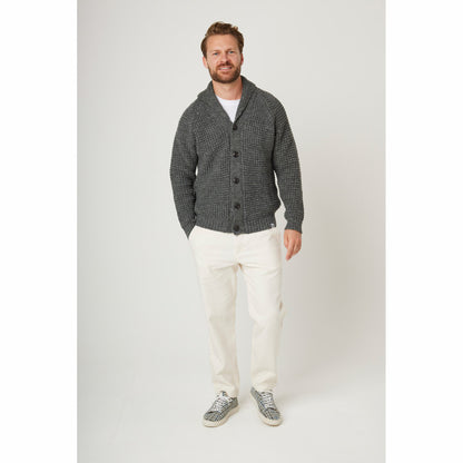 Product image for Herring Waffle Shawl Cardigan by Peregrine in nimbus(grey)