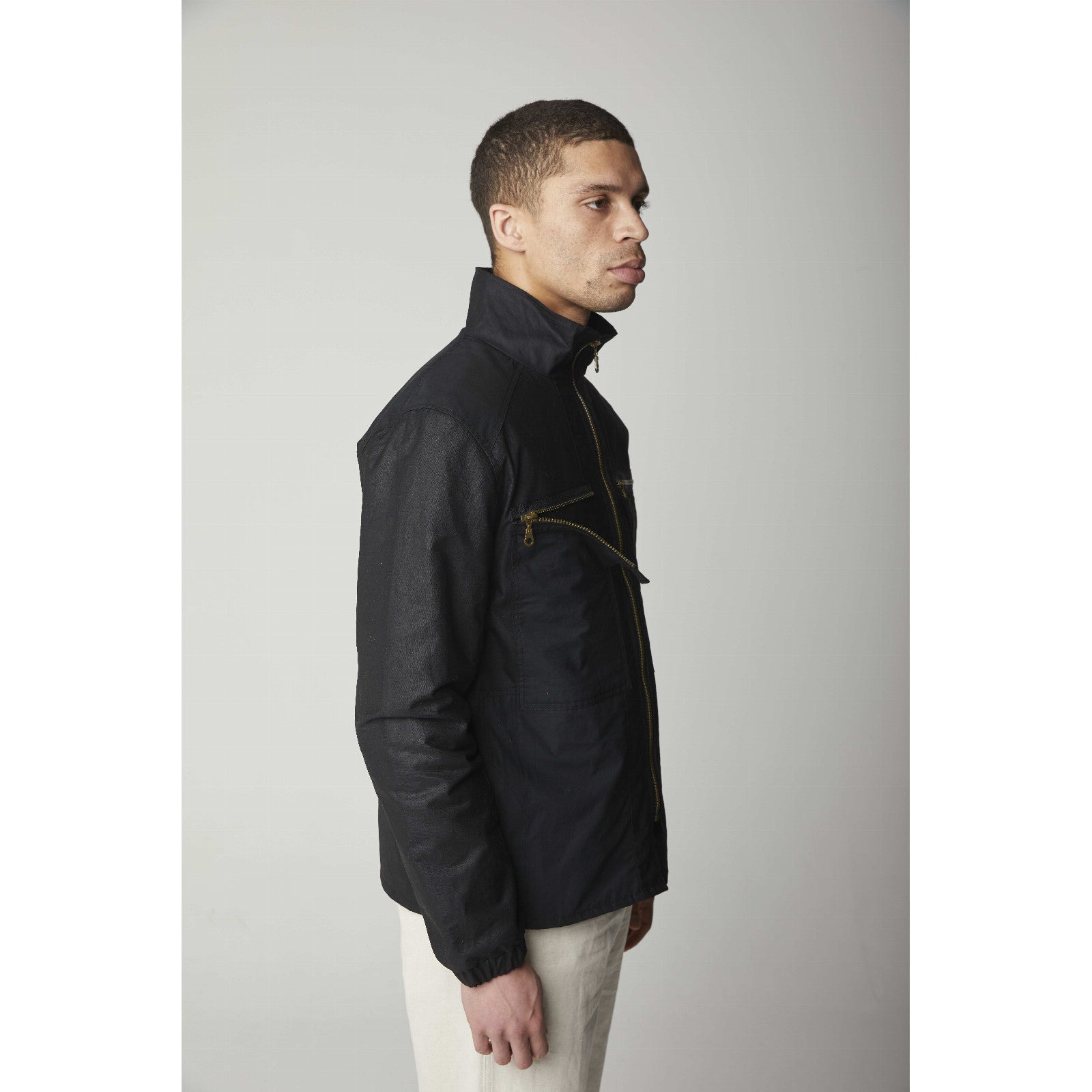 Product image for Herring Wallace Waxed Jacket by Peregrine in black