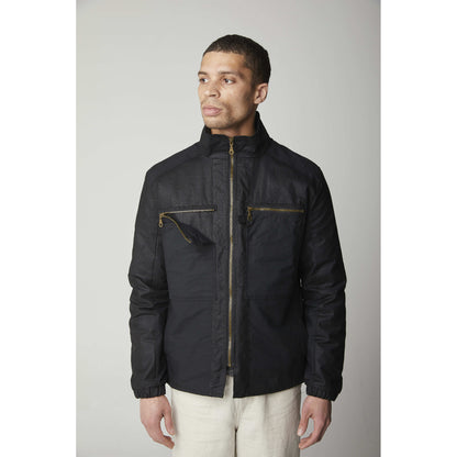 Product image for Herring Wallace Waxed Jacket by Peregrine in black