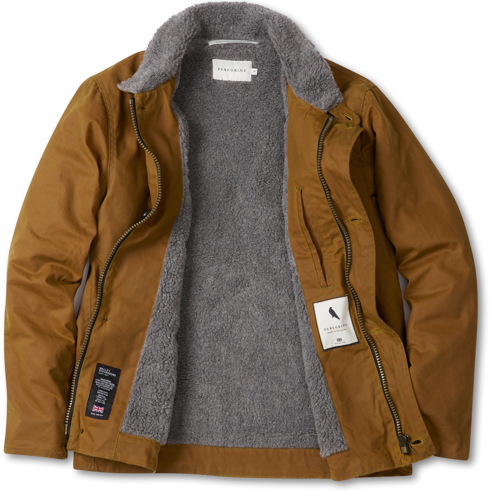 Product image for Herring Warm Lined Teddy Jacket by Peregrine in mustard