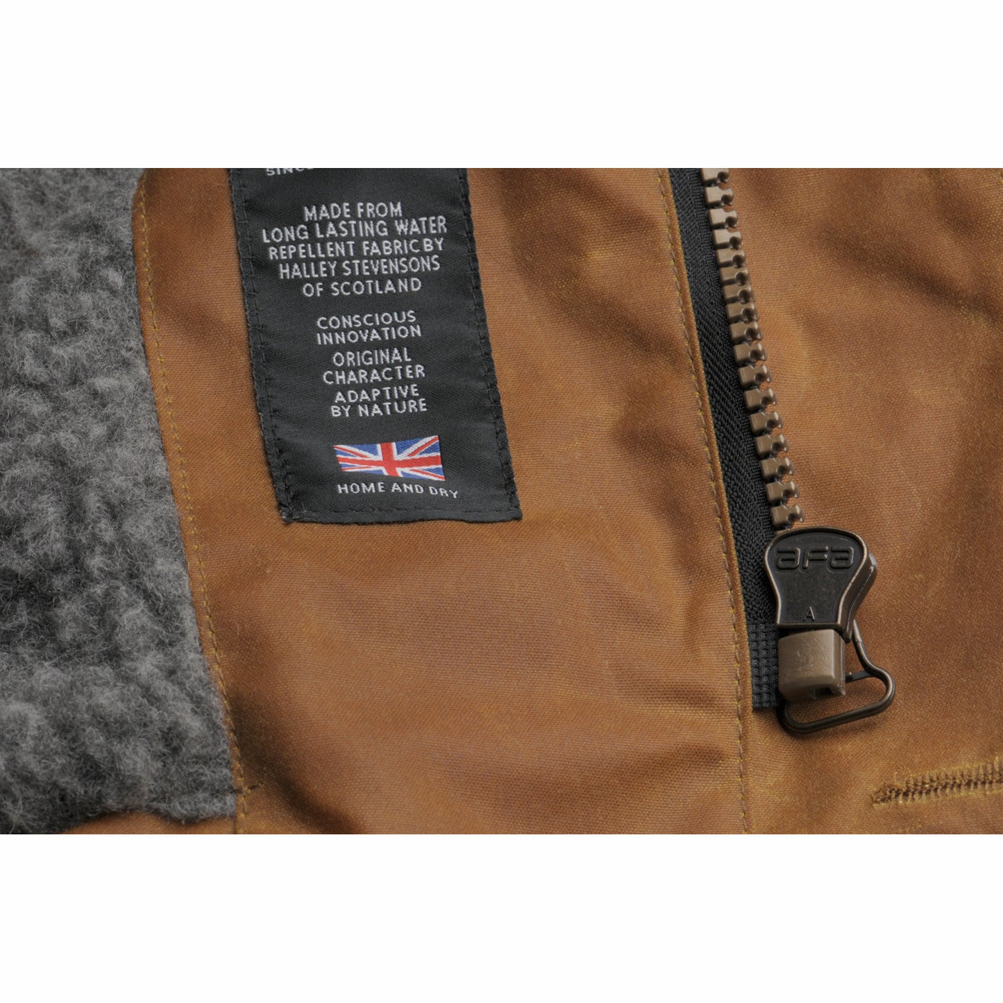 Product image for Herring Warm Lined Teddy Jacket by Peregrine in mustard