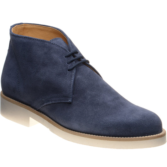 Product image for Herring Warren mens rubber-soled desert boots in blue suede