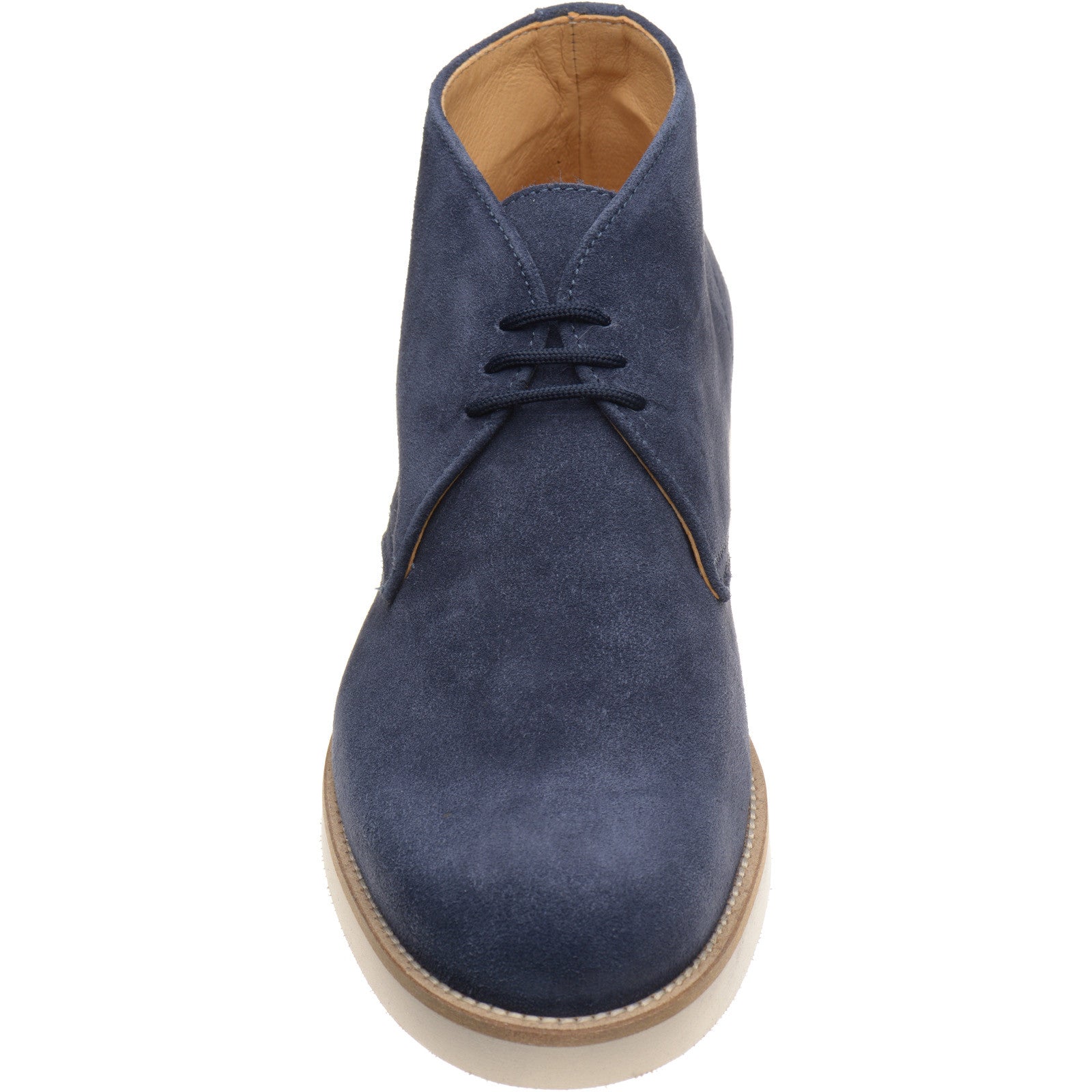 Product image for Herring Warren mens rubber-soled desert boots in blue suede