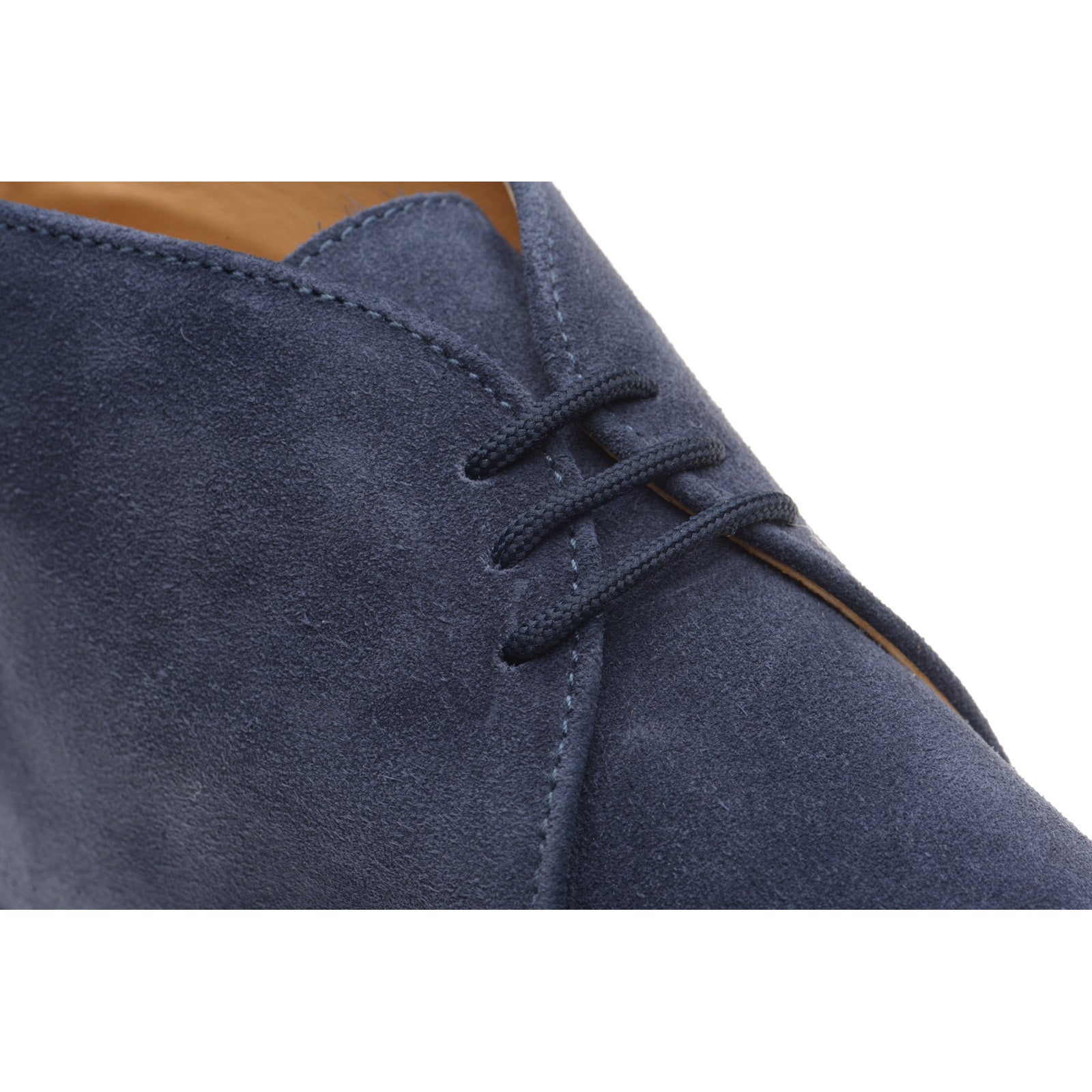 Product image for Herring Warren mens rubber-soled desert boots in blue suede