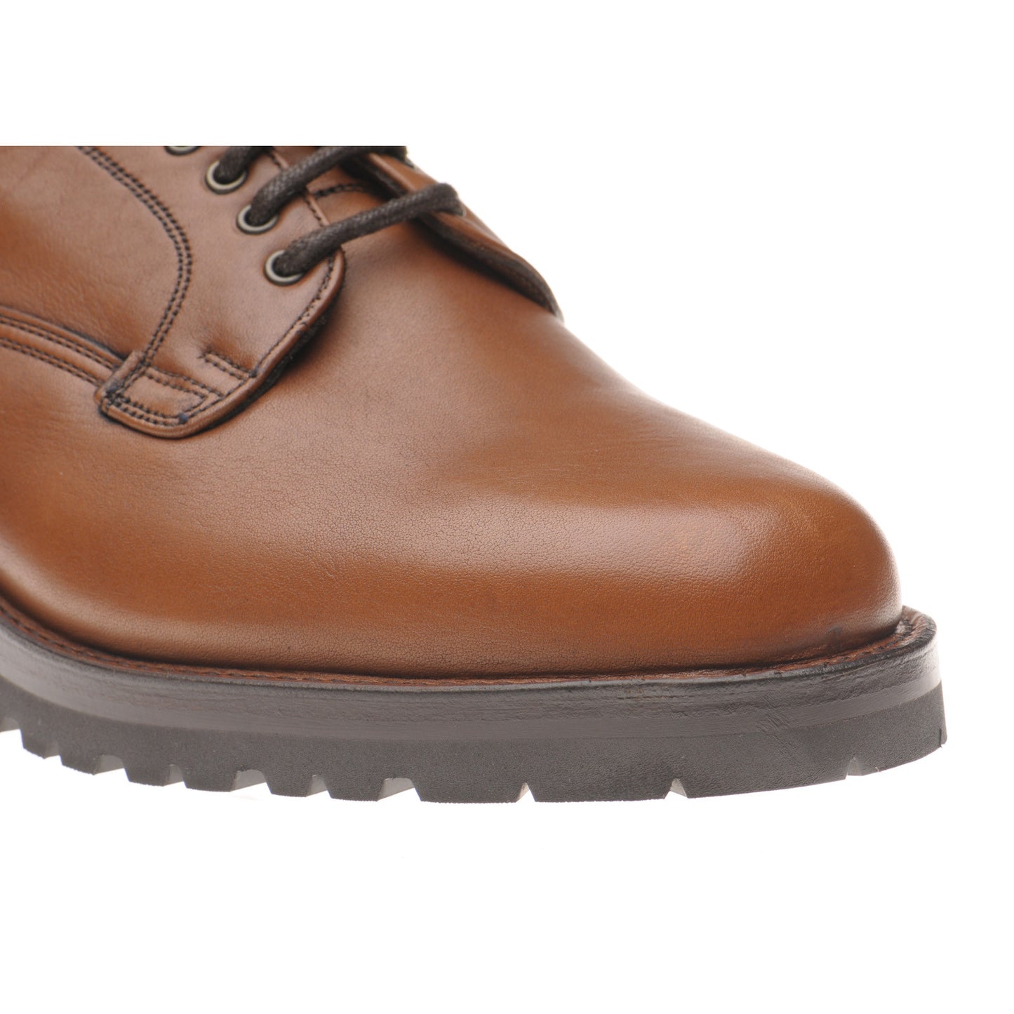 Product image for Herring Wasdale II mens rubber-soled Derby shoes in cognac horween