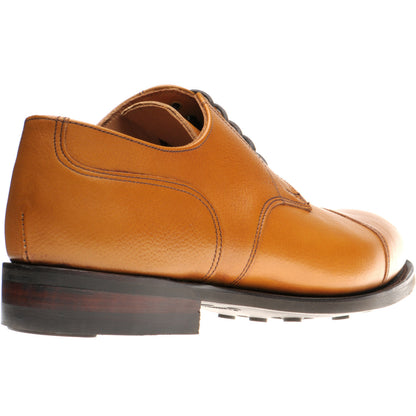 Product image for Herring Westport mens rubber-soled Derby shoes in tan grain calf
