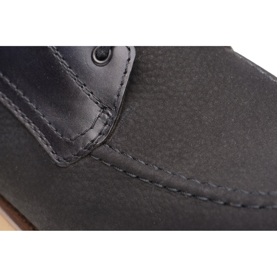 Product image for Herring Wilkins mens two-tone rubber-soled boots in black calf and nubuck