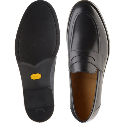 Product image for Herring William mens rubber-soled loafers in black calf
